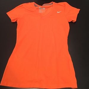 Orange Nike DRI-FIT Slim Fit Tee XS